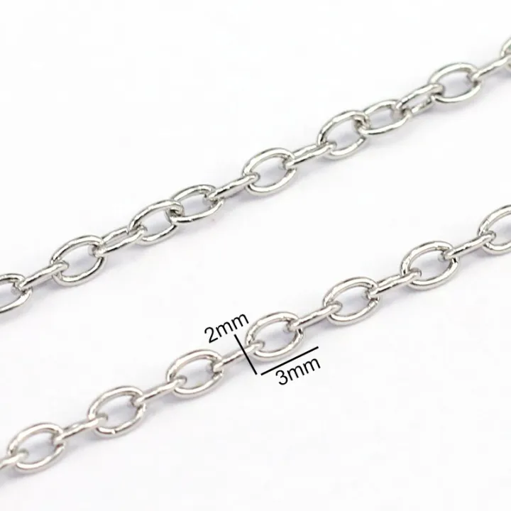 304 Stainless Steel Cable Chain Oval Shape 3x2 X 0.5mm | Lazada PH