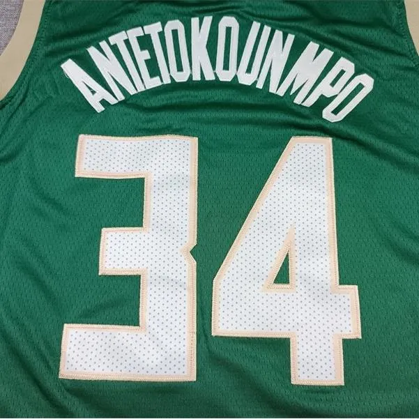Cosplayshow Milwaukee Bucks Basketball Jersey Number 34 Antetokounmpo Men's 2 Pieces Short Sleeve Blue for Adults and Kids 2023