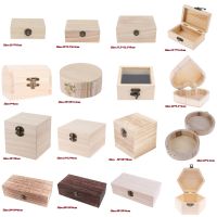 ✢ 26 Kinds Of Retro Jewelry Box Desktop Natural Wood Clamshell Storage Hand Decoration Wooden Box Postcard Storage Box