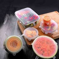 【hot】 6PCS Silicone Covers Adaptable Lids Caps for Food Dish Stretch Cans Accessories !