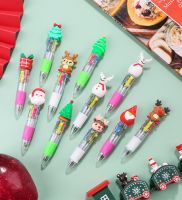 ปากกาลูกลื่น 10 สี 0.5มิล ปากกาลายคริสมาสต์ ปากกาหลากสี ปากกาลูกลื่น นักเรียน เครื่องเขียน ปากกา ปากกาลูกลื่น ปากกาน่ารักๆ คละลาย