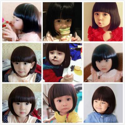 [COD] Childrens wig female long hair little girl realistic curly princess baby full headgear photography performance set
