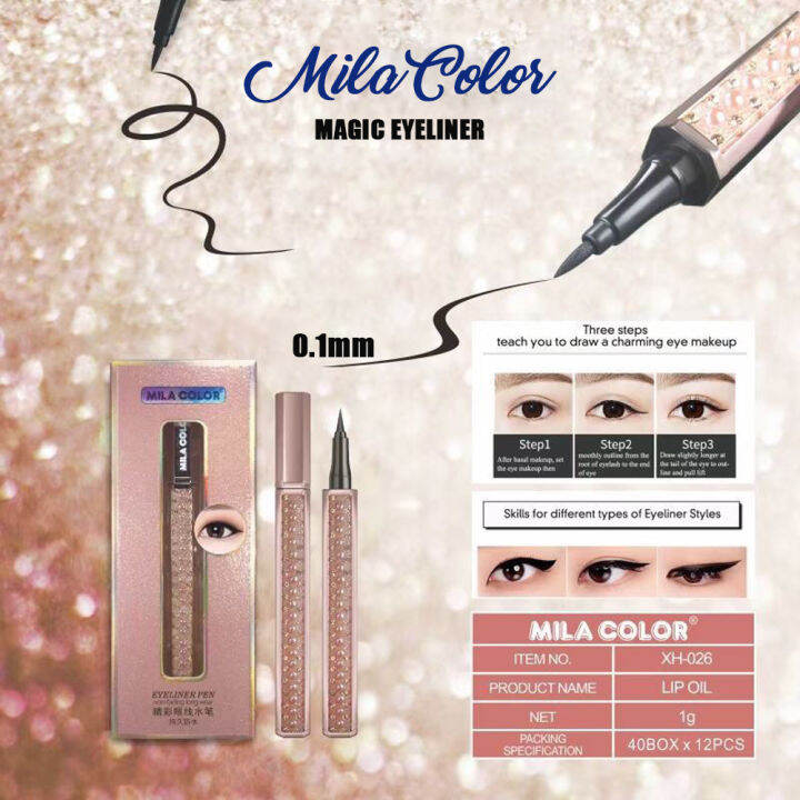 อายไลเนอร์-หัวเมจิ-mila-color-ไอไลเนอร์ขวดสีชมพูอ่อนไอไลเนอร์กันน้ำ-กันเหงื่อ-กรีดง่ายติดทนนาน-สวยคมกริบ-no-xh-026