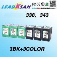 ตลับหมึก338 343 3ชุดใช้ได้กับ Hp343ที่ใช้ได้กับ Hp338 Psc 1500 1510 1513 1600 1610 2300 2600 2610