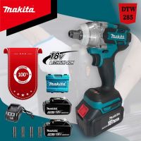 Makita ประแจไฟฟ้าไร้สาย คุณภาพสูง แบต 2 ก้อน Brushless Electric Impact Wrench ประแจไฟฟ้า 2 แบตเตอรี่ลิเธียม 6200rpm 520 N.M ประแจไฟฟ้า มีความ