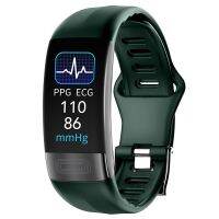 Health watch เครื่องติดตามการออกกำลังกาย P11 Plus วัดอุณหภูมิร่างกายสมาร์ทสายรัดข้อมือ ECG PPG สมาร์ท HR สร้อยข้อมือออกซิเจน IP67