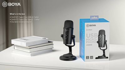 BOYA BY-PM500 USB Microphone สำหรับการบันทึกเสียง สินค้าประกันศูนย์ 1ปี ของแท้ พร้อมส่ง
