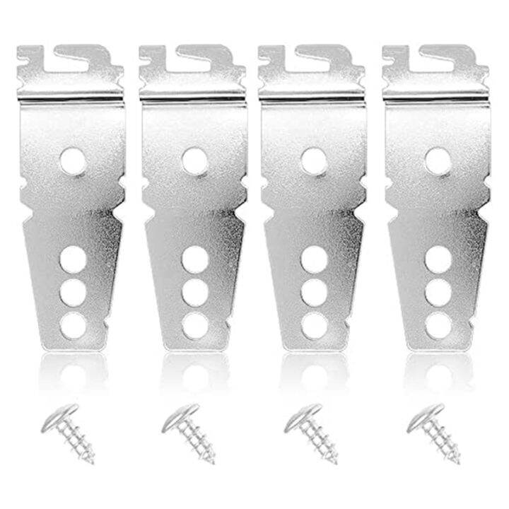 4 Pack Undercounter Dishwasher Upper Mounting Bracket with Screws for