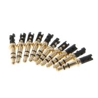 20 Pcs 3.5mm 3 Pole Male Plug Soldering Earphone Headphone Audio Jack Adapter