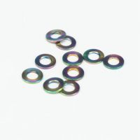 LOT 10 M5 Rainbow GR5 Titanium Bolt Screw Spacer Flat Washer OD 10mm-Zkeir