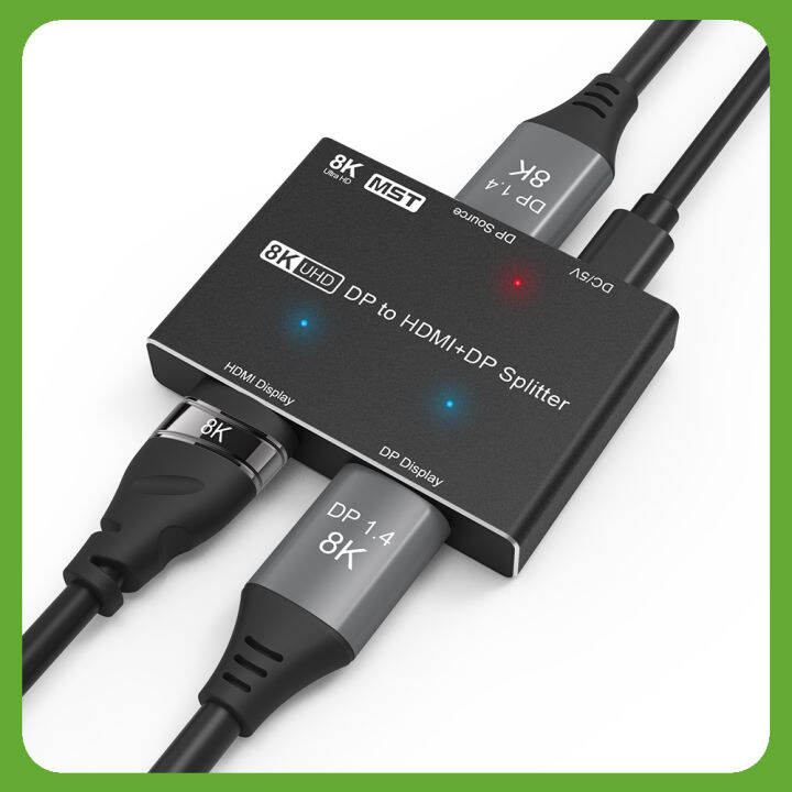 DisplayPort to DisplayPort HDMI Splitter Adapter MST SST 8K30Hz 4K120Hz ...