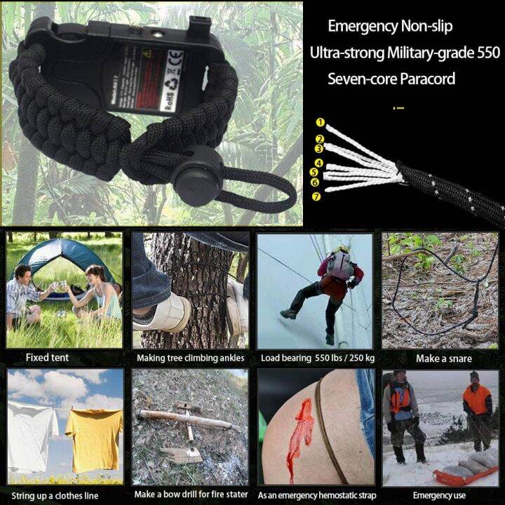 paracord-bracelet-survival-rechargeable-survival-wirst-with-led-flashlight-compass-whistle-laser-infrared-bracelet-for-travel-survival-kits