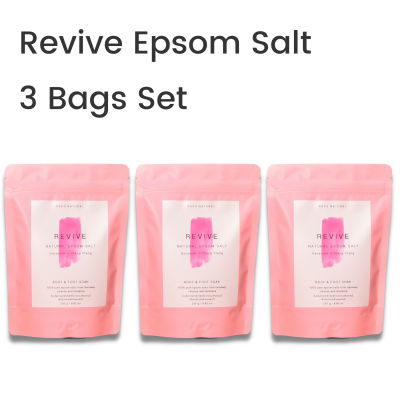 RAKS NATURAL 3 Bags Set Revive Pure Epsom Salt ดีเกลือฝรั่งจากประเทศเยอรมนี เกลือแช่ตัว เกลือแช่เท้าเพื่อผ่อนคลายกล้ามเนื้อ ช่วยให้ผ่อนคลาย