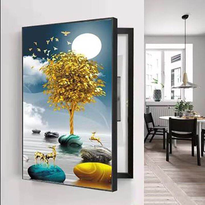 Decorative Power Box Switch Electric Meter Cover Hide Paintings Wall ...