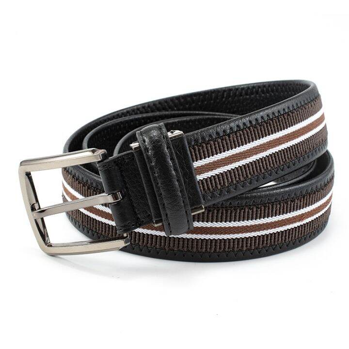 big-road-retro-classic-stripes-between-pin-buckle-elastic-waistband-leisure-han-edition-men-without-hole-belt