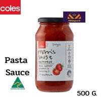 Coles Mums Sause Bolognese 500g.ซอสพาสต้า โบโลเนส ซอสมะเขือเทศสำหรับพาสต้า ซอสพาสต้าเด็ก พาสต้าซอส 500 กรัม