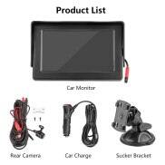 Vtopeka Màn Hình Hiển Thị Màn Hình Ô Tô LCD TFT 4.3 Inch Camera Lùi Sử