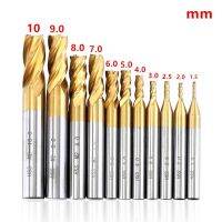 ▦❁✟ 1.5-10mm Titanium Coated HSS Four-Flute Spiral Bit HRC63 CNC Drill Bit End Milling Cutter For Wood Steel Cutting