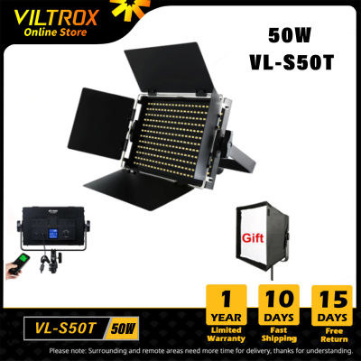 Viltrox VL-S50T 50วัตต์โลหะจอแอลซีดีภาพวิดีโอสตูดิโอแสงสองสีและหรี่แสงได้ + 2.4กรัมไร้สายระยะไกลสำหรับกล้องถ่ายภาพแสง