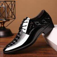 Men Classic Pointed Toe Shoes Mens Patent Leather Wedding