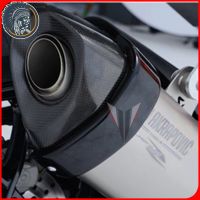 อุปกรณ์เสริมรถจักรยานยนต์ Fit 100มม.-140มม. Oval Racing Hexagonal Exhaust Can Protector Cover Black