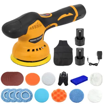 Cheap Cordless Car Buffer Polisher Stepless Speed Adjustable Wireless Buffer  Polisher Kit With Polishing Pad For Car Scratch Repairing