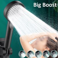 Pressure Shower Saving Handheld Rainfall Showerhead 5 Spray Settings Nozzle Accessories