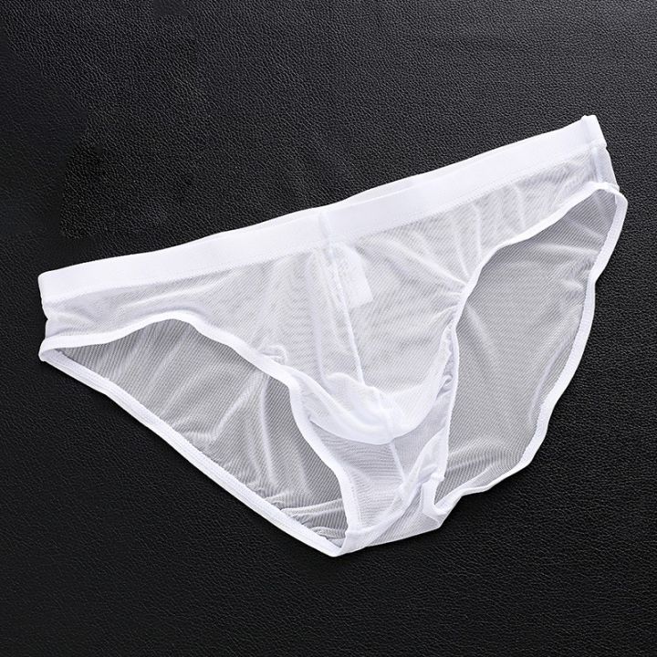 Men Tulle Netting Transparent Brief See-through Bodysuit Elastic Soft ...