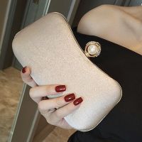 Hot selling Korean version celebrity dinner bag clutch female pearl chain with dress cheongsam bride Messenger