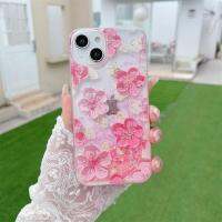 เคสซิลิโคนเหลวสำหรับ Samsung Galaxy S23 S22โน้ตพิเศษ20 9แวววาว S10 10 Fe บวก S20 Pro 8 S21ดอกไม้เรืองแสง