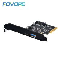 Add On USB การ์ด3.1 Type C PCIe การ์ดขยาย PCI-e To 1 Type C และ1 Type A 3.0 USB อะแดปเตอร์ PCI Express ไรเซอร์การ์ดสำหรับอะแดปเตอร์ FJK3825ตั้งโต๊ะ