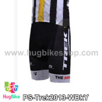 กางเกงจักรยานขาสั้นทีม Trek 13 สีขาวดำ