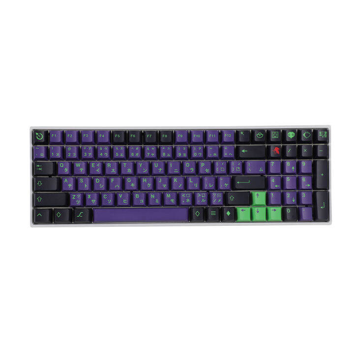 YMDK Cherry Profile ANSI 104 Clavier mécanique avec alphabet japonais PBT Sensation lisse pour commutateurs Cherry MX (touche uniquement