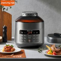 Joyoung B991หม้อความดันอัตโนมัติฝาคู่4-In-1หม้อหุงข้าว220V น้ำมันฟรี Air Fryer 4L Home Baking เตาอบไฟฟ้า