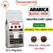 Cà phê hạt ARABICA rang mộc 500g. ARABICA 70%+MOKA 30% rang mộc nguyên