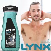 Lynx Ice Chill With Icy Menthol Scent Body Wash 400ml ผลิตภัณฑ์ทำความสะอาดผิวกายสำหรับผู้ชายสูตรหอมเย็นสดชื่นสินค้านำเข้าจากออสเตรเลียของแท้พร้อมส่ง