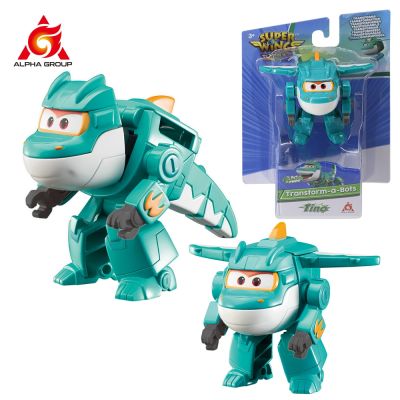 ZZOOI Super Wings S6 Tino 2 inches Mini Transforming Anime Deformation Plane Robot Action Figures Transformation Kids Toys Gifts