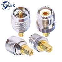 4type/lot 2pcs/lot SMA to UHF Connectors Kit UHF to SMA Male Female RF Coax Adapter Gold Plated SO239 PL259 to SMA Adapter