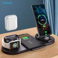 ZZOOI 4 in 1 Wireless Charger Dock Station 10W Fast Charging Stand For iPhone 14 13 12 11 XR XS X 8 Apple Watch 7 SE 6 5 AirPods 3 Pro