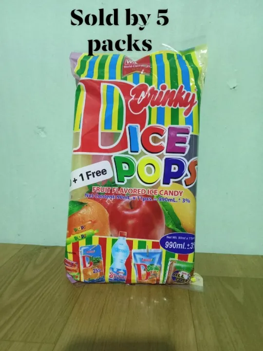 Drinky ICE POPS Fruit Flavored Ice Candy 90ml x 11pcs set of 5 Lazada PH