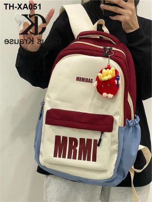 CK large-capacity schoolbag junior high school students 2023 new Korean version of the campus contrast backpack travel
