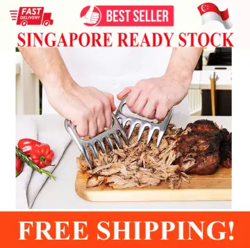 Silver Stainless Steel Meat Shredder Fork Claws Pork BBQ Accessories Slicer  Cutter Tool