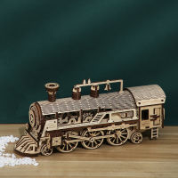 High-Difficulty Wooden Train Puzzle Model Diy Wooden Ability Jigsaw Toy for Children Gift