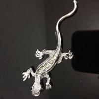 สติกเกอร์รถเพชรGekko Japonicusสติกเกอร์โลหะ3Dสติกเกอร์สำหรับโมเดลรถ: เพชร-Studded Gecko