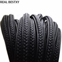 ❀❄ REAL BESTXY 12x6mm Fiber Braided Leather String Cord For DIY Bracelet Jewelry Making Rope Craft Jewelry Accessories Materials