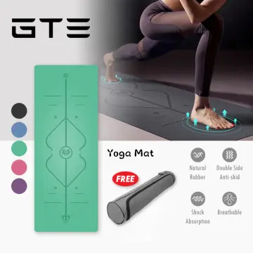 Custom Position Line Fitness Eco Friendly PU Natural Rubber Yoga