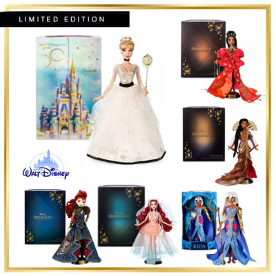 พร้อมส่ง ตุ๊กตา Limited Edition Doll - Disney Designer Collection  Merida,Ariel,Kida,Rapunzel,Cinderella นำเข้าเเท้ 100%