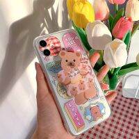 [Phone case]3D CartoonGrip Stand Holder Case137 11XR XMAX 8 Plus X8