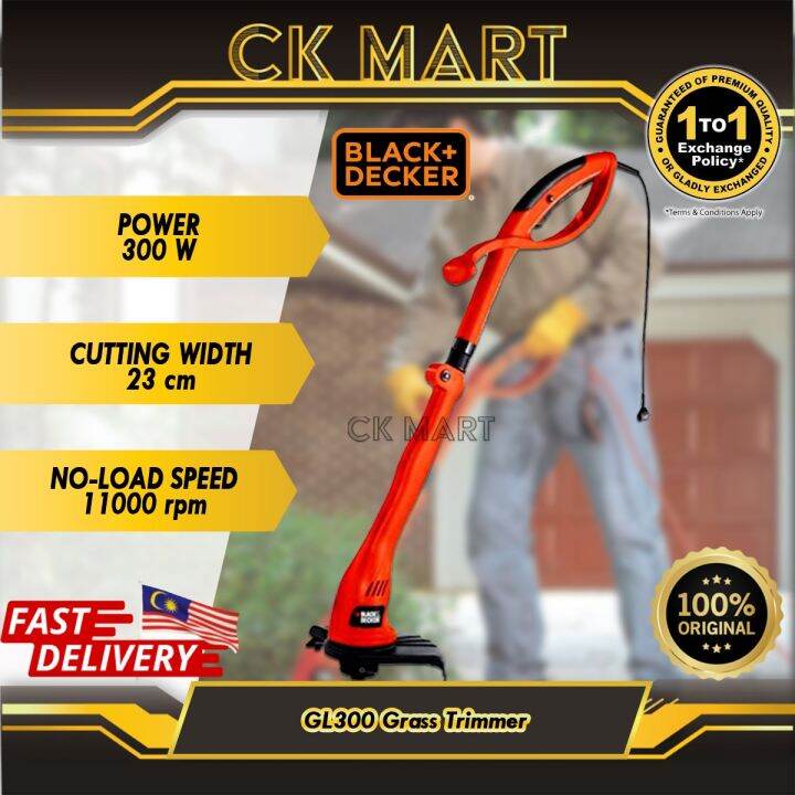 BLACK & DECKER GL300XD 300W 23cm Grass Trimmer (GL300) Lazada