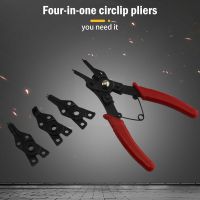 (YING SHUN)4 In 1 Multifunctional Snap Ring Pliers Multi Tools เครื่องมือภายนอกภายใน Circlip Crimp Retaining Remove M2p3